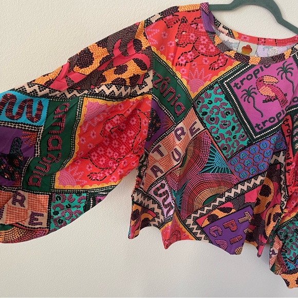 NWT FARM Rio Dotted Patch Scarf Sweatshirt Size M - Picture 10 of 15